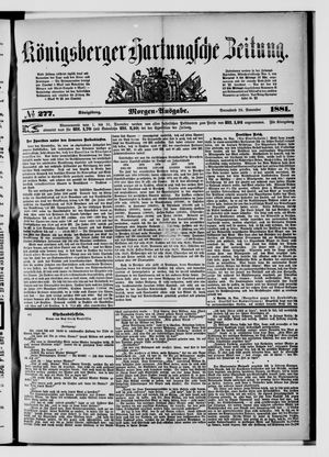 Königsberger Hartungsche Zeitung vom 26.11.1881