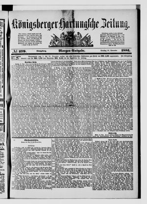 Königsberger Hartungsche Zeitung vom 29.11.1881