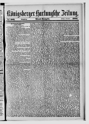 Königsberger Hartungsche Zeitung vom 02.12.1881