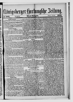 Königsberger Hartungsche Zeitung vom 05.12.1881
