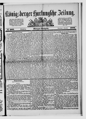 Königsberger Hartungsche Zeitung vom 08.12.1881
