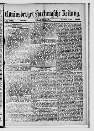 Königsberger Hartungsche Zeitung vom 08.12.1881
