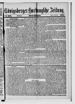 Königsberger Hartungsche Zeitung vom 09.12.1881