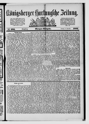 Königsberger Hartungsche Zeitung vom 13.12.1881