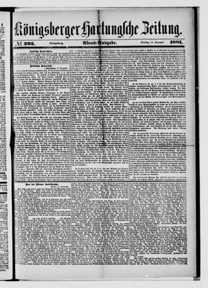 Königsberger Hartungsche Zeitung vom 13.12.1881