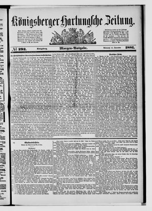 Königsberger Hartungsche Zeitung vom 14.12.1881