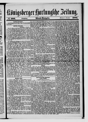 Königsberger Hartungsche Zeitung vom 14.12.1881