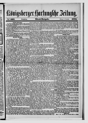 Königsberger Hartungsche Zeitung vom 19.12.1881
