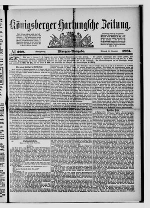 Königsberger Hartungsche Zeitung on Dec 21, 1881