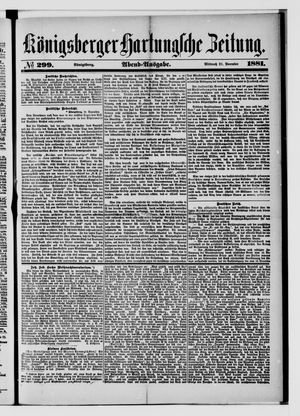 Königsberger Hartungsche Zeitung on Dec 21, 1881
