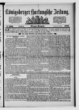 Königsberger Hartungsche Zeitung vom 25.12.1881
