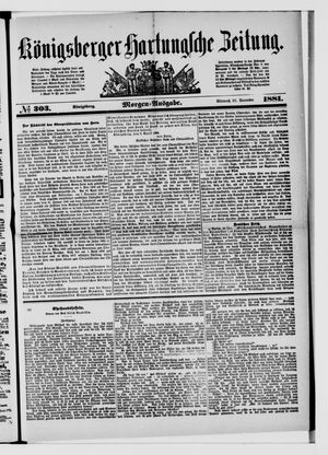 Königsberger Hartungsche Zeitung vom 28.12.1881