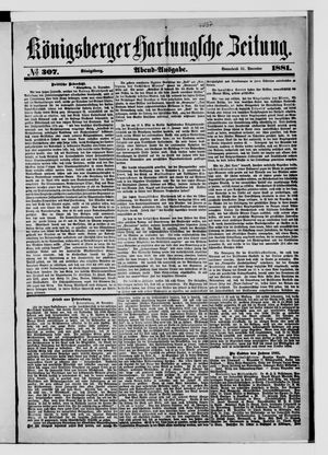 Königsberger Hartungsche Zeitung vom 31.12.1881