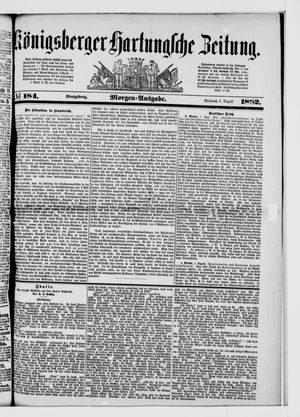 Königsberger Hartungsche Zeitung on Aug 9, 1882