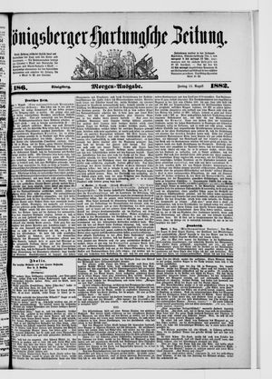 Königsberger Hartungsche Zeitung vom 11.08.1882