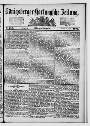 Königsberger Hartungsche Zeitung vom 12.08.1882