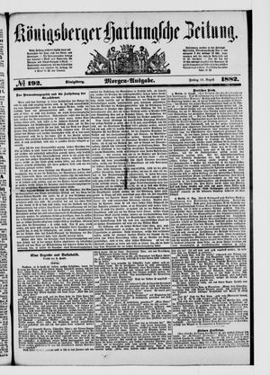 Königsberger Hartungsche Zeitung vom 18.08.1882