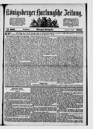 Königsberger Hartungsche Zeitung vom 27.08.1882