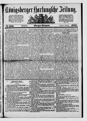Königsberger Hartungsche Zeitung vom 03.09.1882