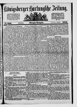 Königsberger Hartungsche Zeitung vom 07.09.1882