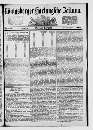 Königsberger Hartungsche Zeitung vom 08.09.1882