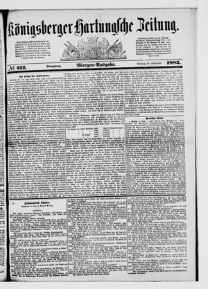 Königsberger Hartungsche Zeitung vom 10.09.1882