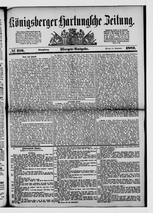 Königsberger Hartungsche Zeitung vom 15.09.1882