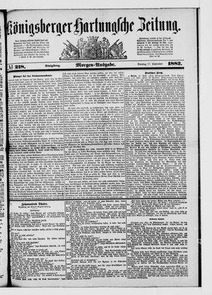 Königsberger Hartungsche Zeitung vom 17.09.1882