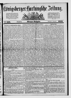 Königsberger Hartungsche Zeitung vom 20.09.1882