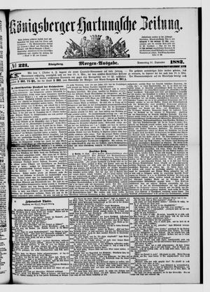 Königsberger Hartungsche Zeitung on Sep 21, 1882