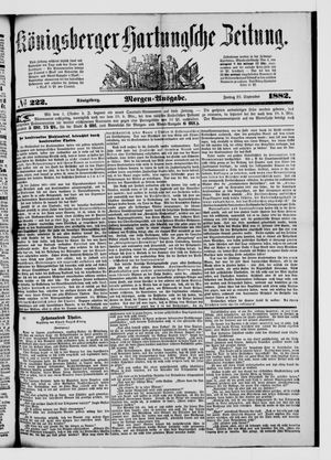 Königsberger Hartungsche Zeitung vom 22.09.1882