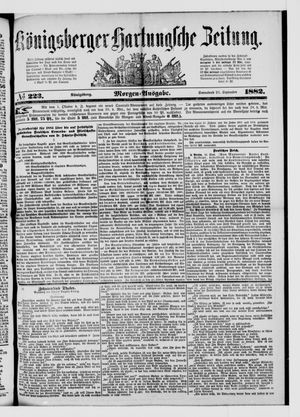 Königsberger Hartungsche Zeitung vom 23.09.1882