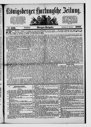 Königsberger Hartungsche Zeitung vom 30.09.1882
