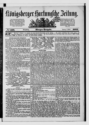 Königsberger Hartungsche Zeitung vom 01.10.1882