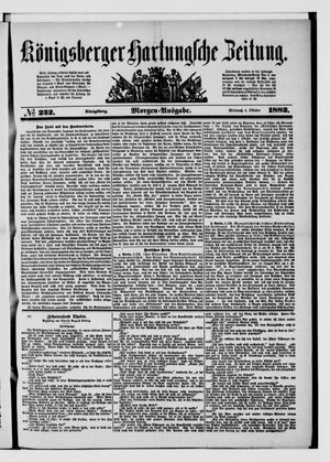 Königsberger Hartungsche Zeitung on Oct 4, 1882