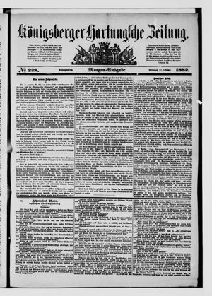 Königsberger Hartungsche Zeitung vom 11.10.1882