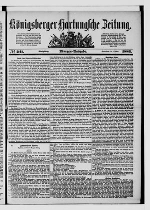 Königsberger Hartungsche Zeitung vom 14.10.1882