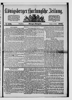 Königsberger Hartungsche Zeitung vom 15.10.1882