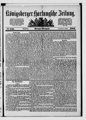 Königsberger Hartungsche Zeitung on Oct 19, 1882