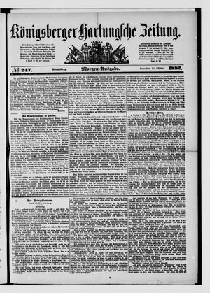 Königsberger Hartungsche Zeitung vom 21.10.1882