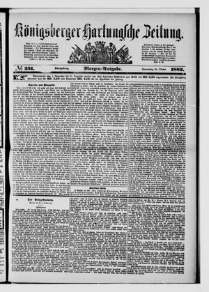 Königsberger Hartungsche Zeitung vom 26.10.1882