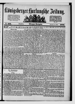 Königsberger Hartungsche Zeitung vom 28.10.1882