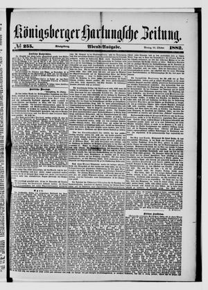 Königsberger Hartungsche Zeitung vom 30.10.1882