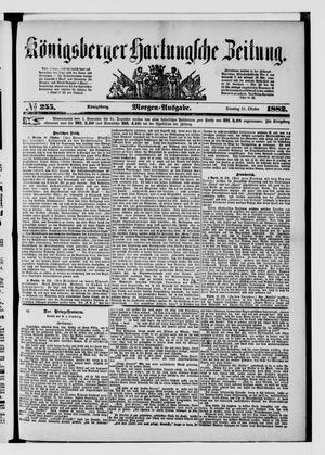 Königsberger Hartungsche Zeitung vom 31.10.1882