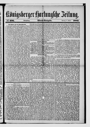 Königsberger Hartungsche Zeitung vom 31.10.1882