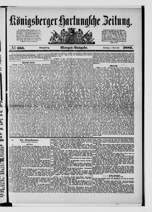 Königsberger Hartungsche Zeitung on Nov 7, 1882