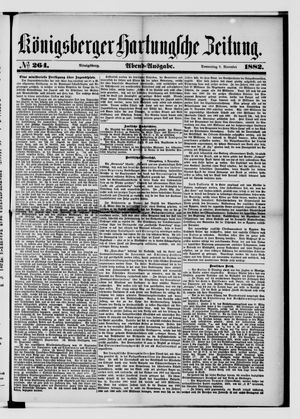 Königsberger Hartungsche Zeitung vom 09.11.1882