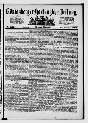 Königsberger Hartungsche Zeitung vom 10.11.1882