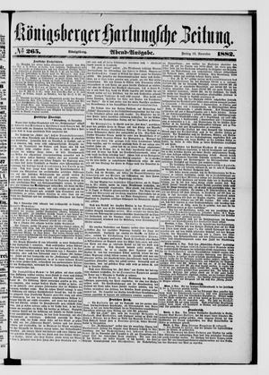 Königsberger Hartungsche Zeitung vom 10.11.1882