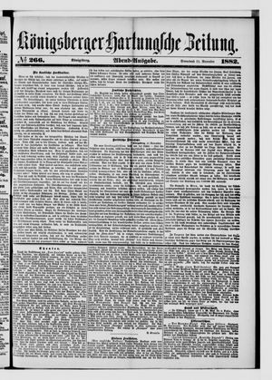 Königsberger Hartungsche Zeitung vom 11.11.1882